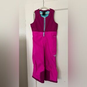 The North Face Magenta and Pink Snow Bib 3T